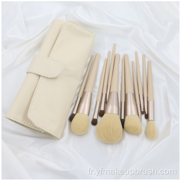 Set de pinceau de maquillage pour cheveux de chèvre personnalisé